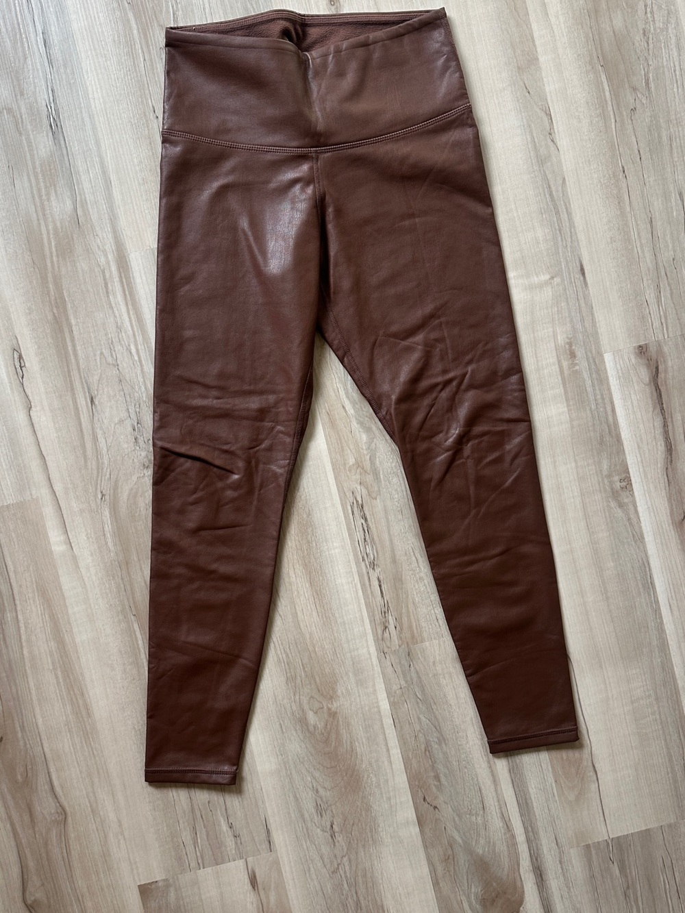 Joe Fresh Cognac Brown Faux Leather Leggings Size M